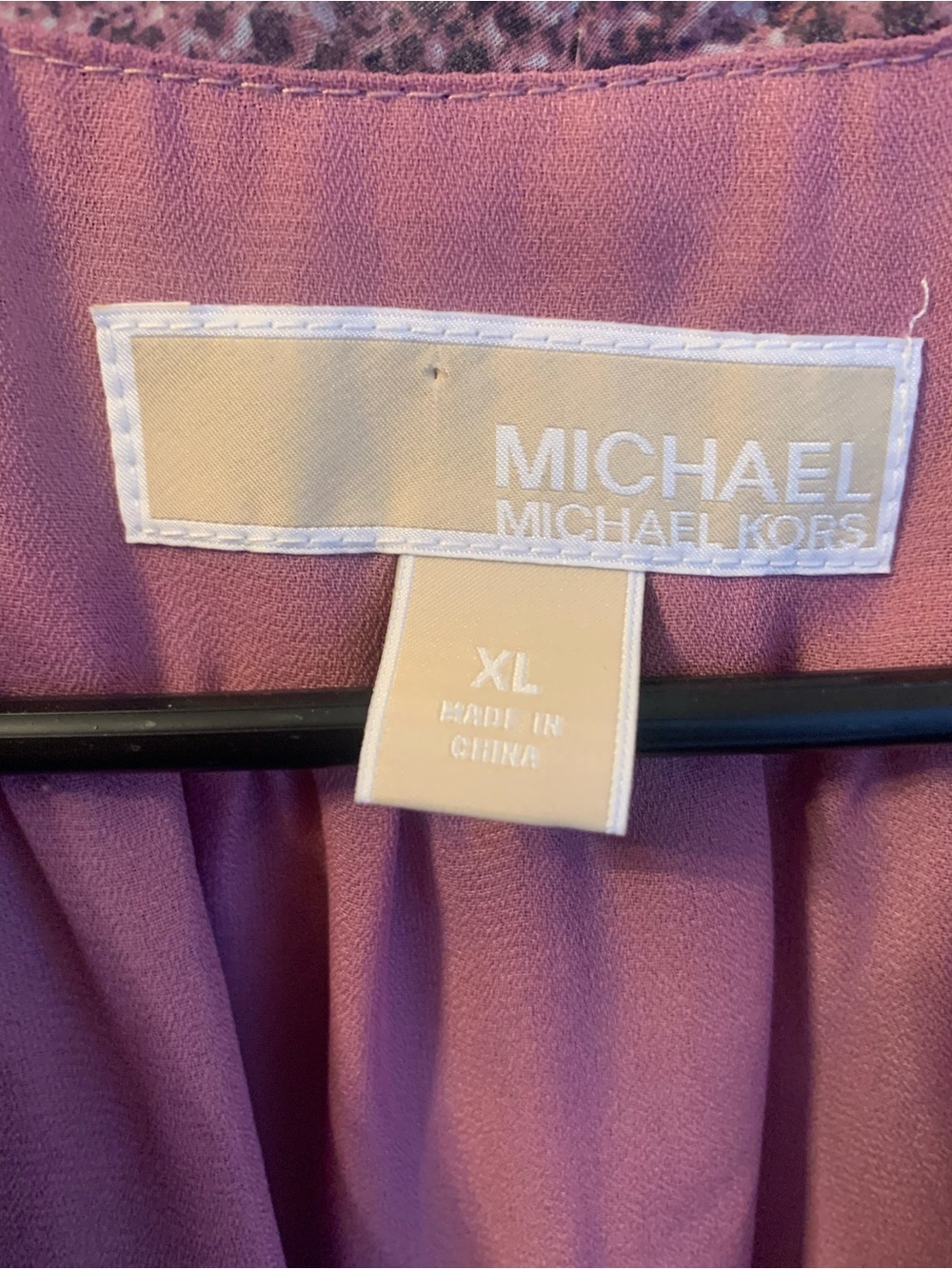 Michael Michael Kors XL Mauve Sleeveless Cowl Neck Smocked Hem Blouse Top - Picture 4 of 5